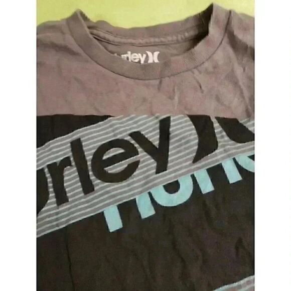 Hurley Shirt Mens Medium Brown Gray Black Short Sleeve RN100691 Nice A45 - Picture 2 of 7